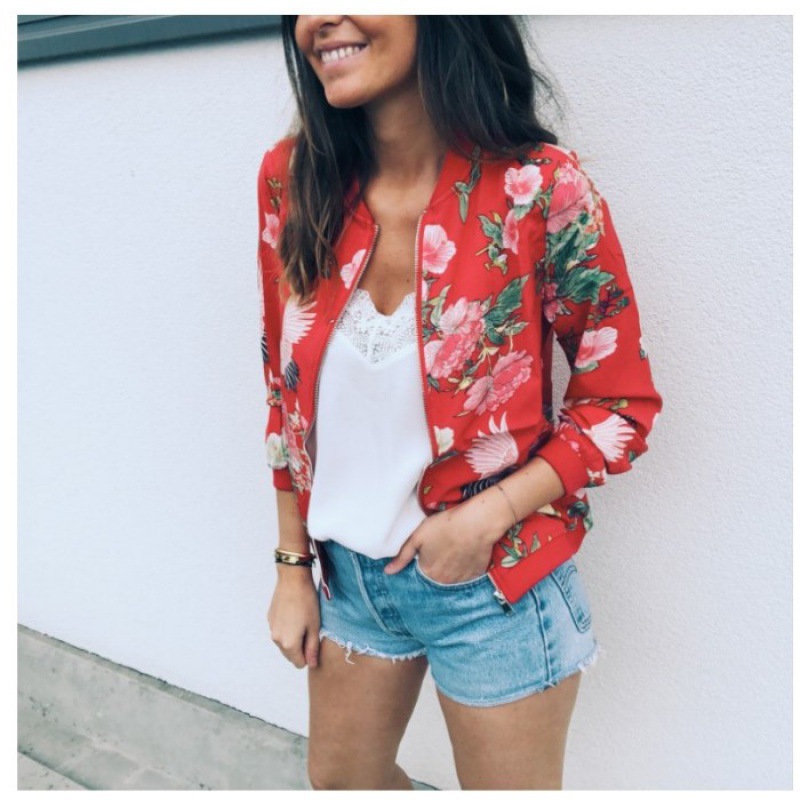 Picture of ebay AliExpress wish2023 Spring and Autumn New Fashion Printed European and American Zipper Winter Long Sleeve Coat Women's Jacket