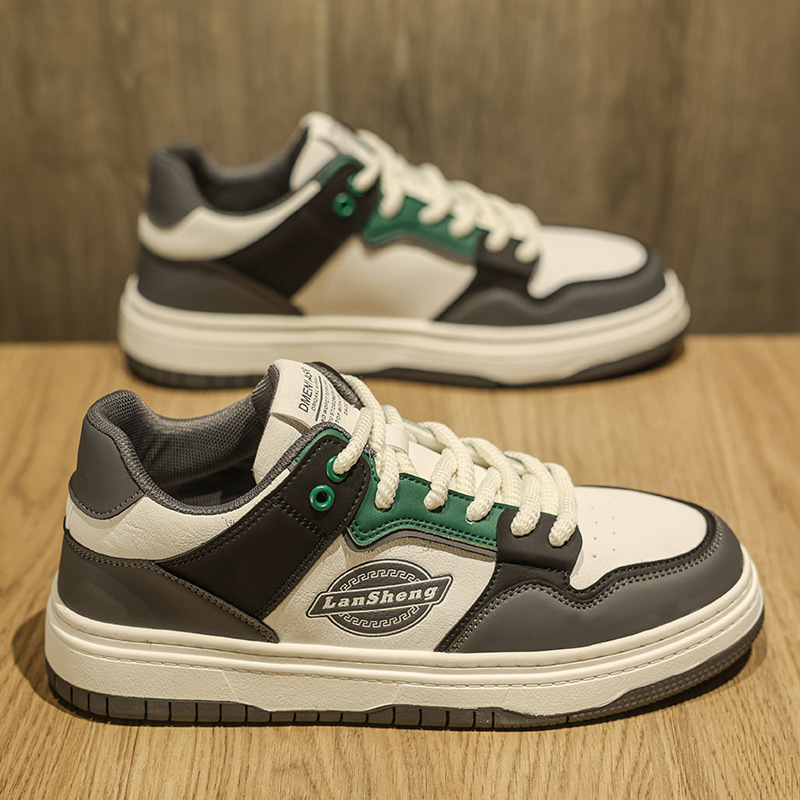 Men's Shoes Spring 2025 New Breathable Sports Casual Sneakers Men's Fashionable Brand High-grade Thick-soled All-match Small White Fashionable Shoes