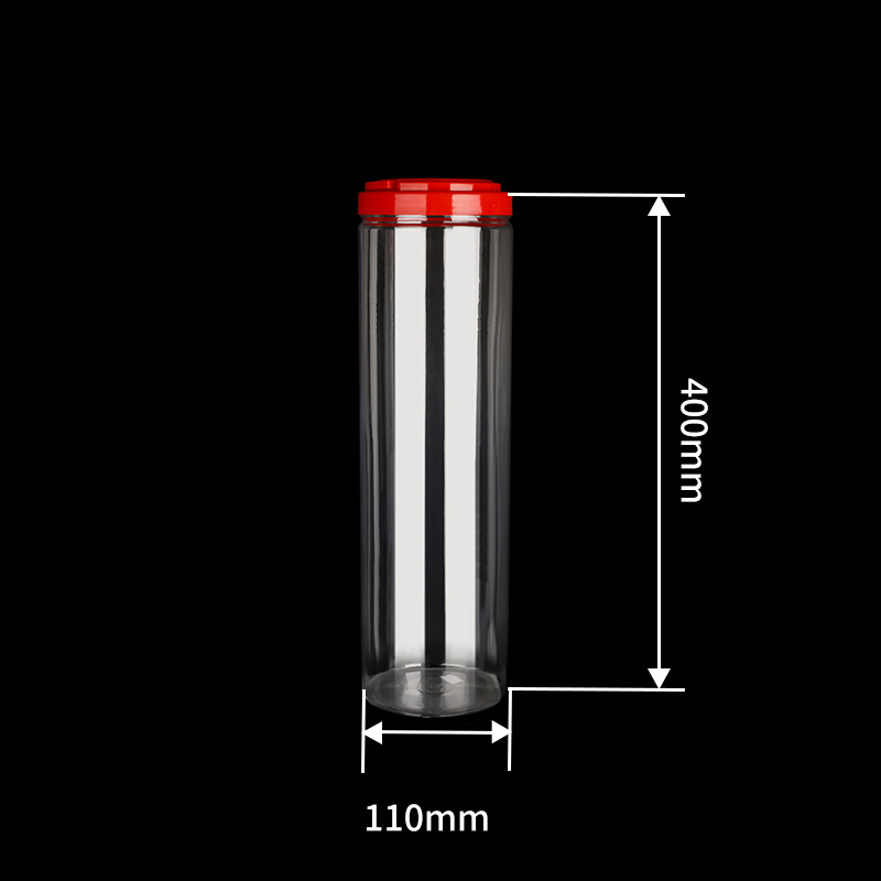 Picture of Factory Straight Hair Pet Tie Bottle Extra Long Transparent Storage Plastic Bottle Sub-Packaging Sealed Bottle Round Straight Bottle
