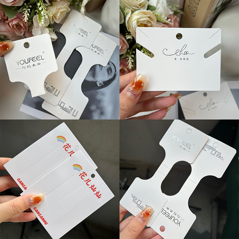 Picture of Manufacturer of Earrings Cardboard Custom Jewelry Packaging Card Printing Hot Stamping Necklace Earrings Hairpin Ring Back Card Customization