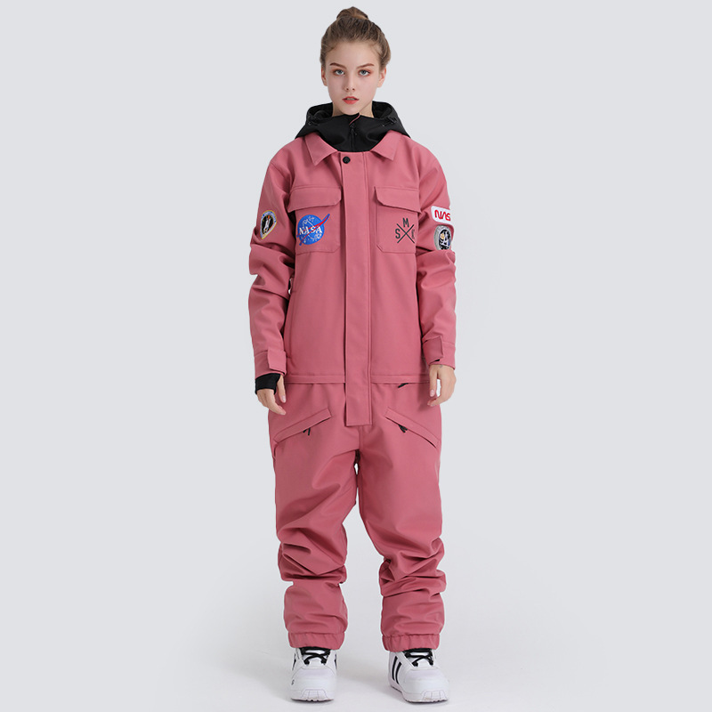 Picture of Ski Suit for Women, Windproof, Waterproof, Thickeneded and Warm, Outdoor Equipment, Single and Double Board Export One-Piece Ski Suit for Men