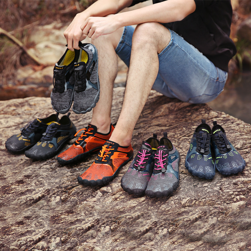 Cross-border Outdoor Couple Sports Tracing Shoes Five-finger Hiking Hiking Shoes Non-slip Wading Shoes European and American Diving Beach Shoes