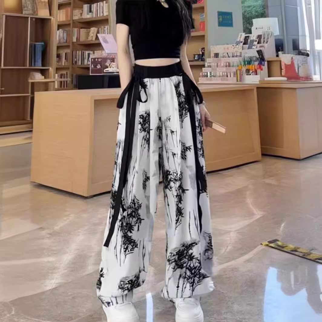Girls' Pants Summer Children's Ice Silk Casual Pants Sports Pants Spring and Autumn New Thin Anti-mosquito Pants Big Children's Summer Wear