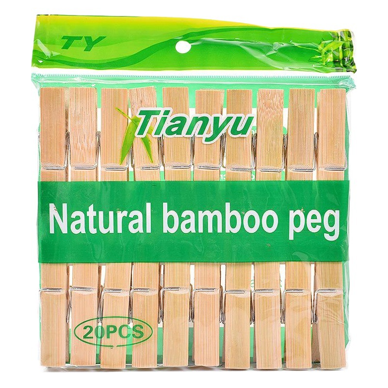 Bamboo clip wooden clip clothes clip sun quilt clip pants clip clothes clip windproof greenhouse clip photo wooden clip 20 thick