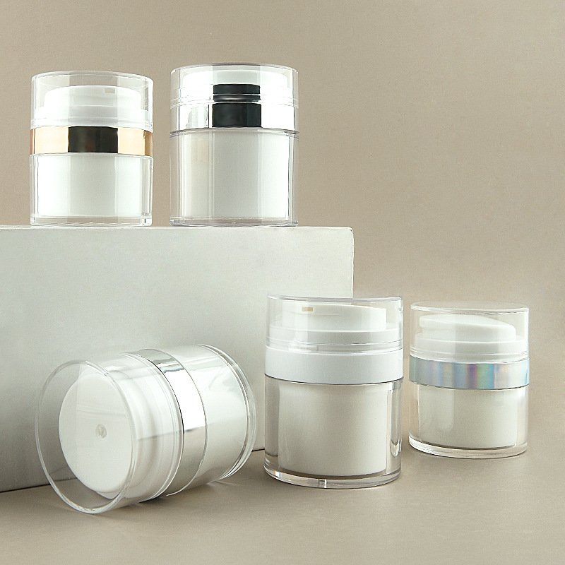 Picture of in stock acrylic vacuum bottle 15g20g30g 80g100 ml press cream bottle sunscreen cream bottle
