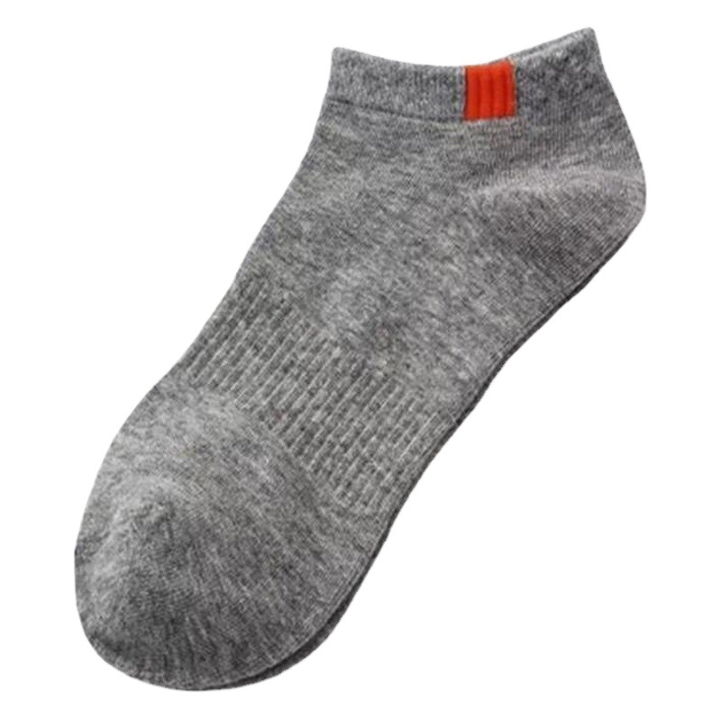 Men's No-Show Socks, Polyester-Cotton Short Socks, Solid Color Low-Cut Invisible Socks, Wholesale Manufacturer, Versatile and Sweat-Absorbent