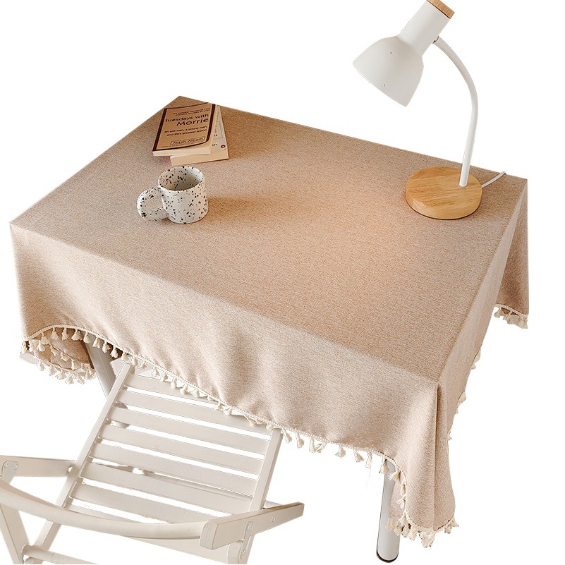 Cotton and Linen Tablecloth Waterproof and Oil-Proof ins Simple Atmosphere Student Dormitory Desk Decoration Tablecloth Coffee Table Tablecloth