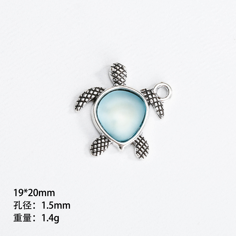 Picture of Foreign trade hot sale retro alloy simulation Diamond tortoise pendant Xizang silver DIY bracelet necklace pendant Accessories Wholesale