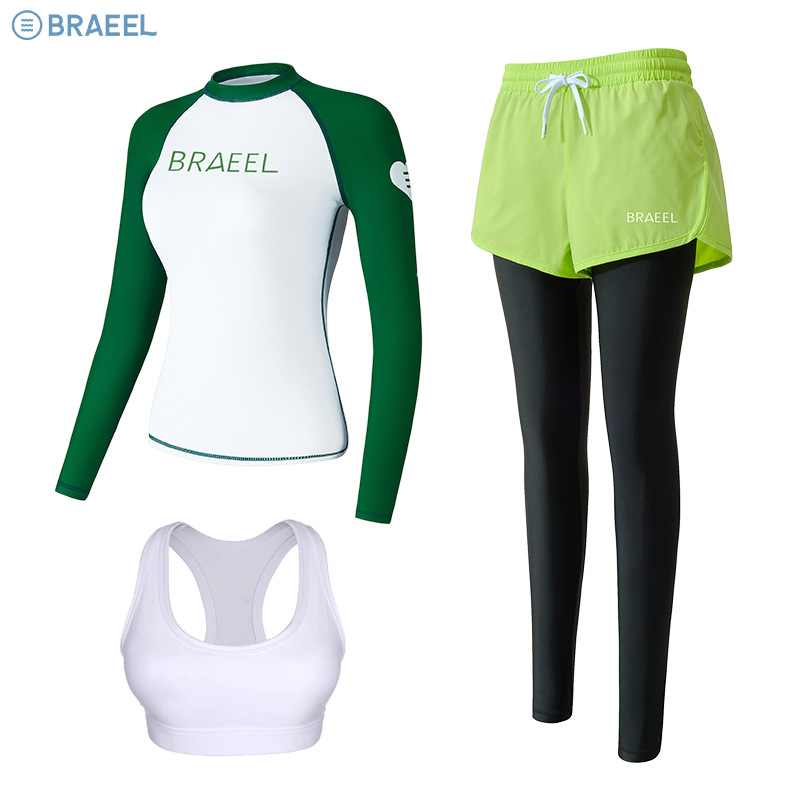 South Korea Jellyfish Clothing Sun-resistant Quick-drying Women's Split Long-sleeved Trousers Slim-fit Swimwear Snorkeling Surfer Clothing Diving Suit