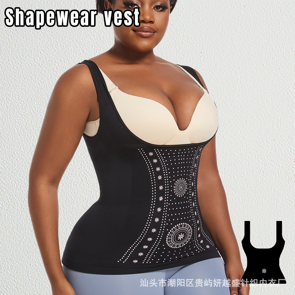 Picture of Cross-border Printed Body Shaping Vest Shapewear Vest Hip Lifting and Belly Tinting Traceless Stretch Slimming Fashionable Breathable