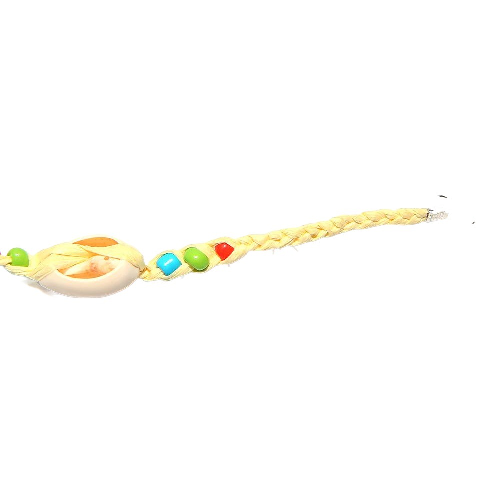 European and American cross-border new colored beads anklet foreign trade popular beach waterproof wax thread hand-woven 3 shell anklet