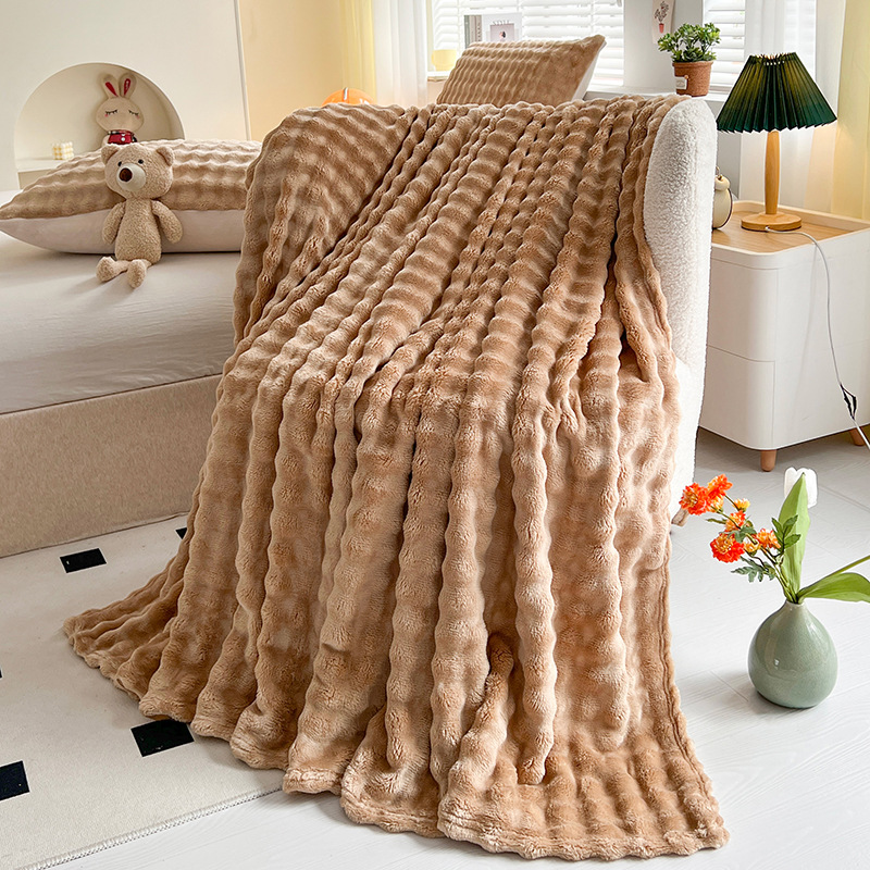 Picture of Ins Style Blanket Class A New Style Curled Bubble Velvet Casual Nap Blanket Thickened Blanket Sofa Cover Blanket Universal for All Seasons