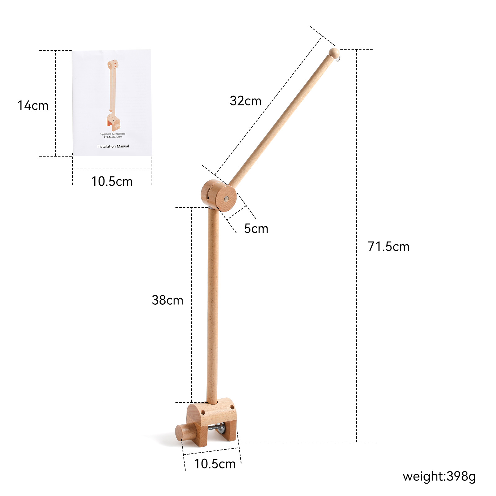 Picture of Amazon Simple Baby Bed Bell Wooden Bracket Mosquito Net Hanging Pole Bed Bell Accessories Newborn Comfort Bed Bell Bracket