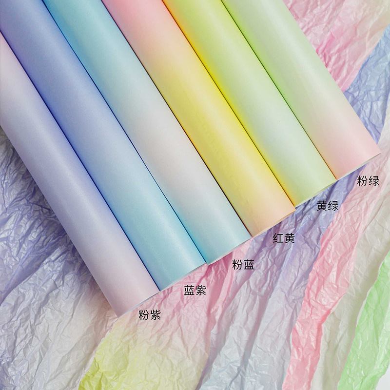 Tanabata Valentine's Day Gradient Pearlescent Sydney Paper 38g Thickened bouquet Flowers Colorful Lining Floriculture Packaging Materials