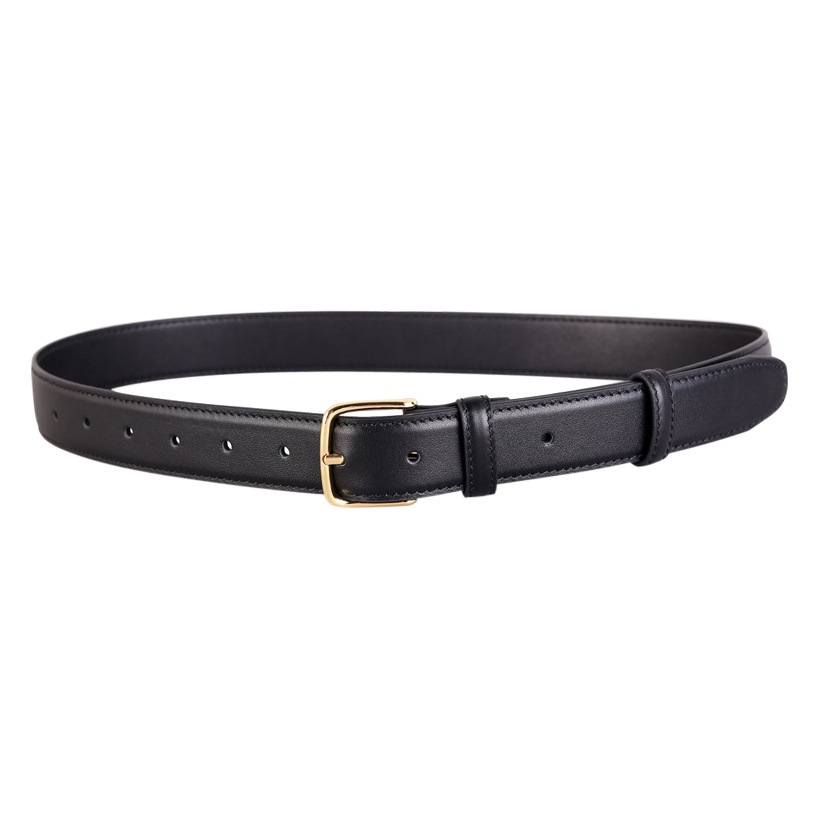 Factory order best selling first layer cowhide r @ w wind minimalist gold and silver buckle belt belt ladies leather in stock wholesale