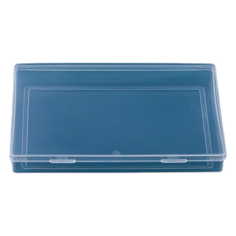 Plastic Box Rectangular Parts Box Storage Box White Tool Box Plastic Flat Box Transparent Packaging Box