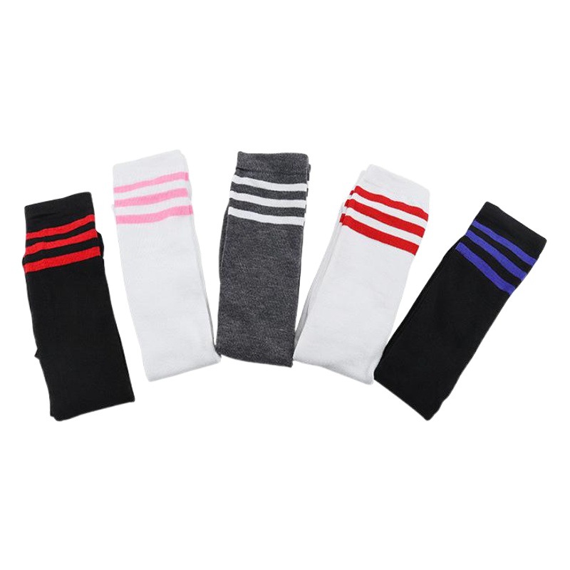 Women's socks spring and autumn striped three bars college style socks Japanese over-the-knee stockings for women Wholesale