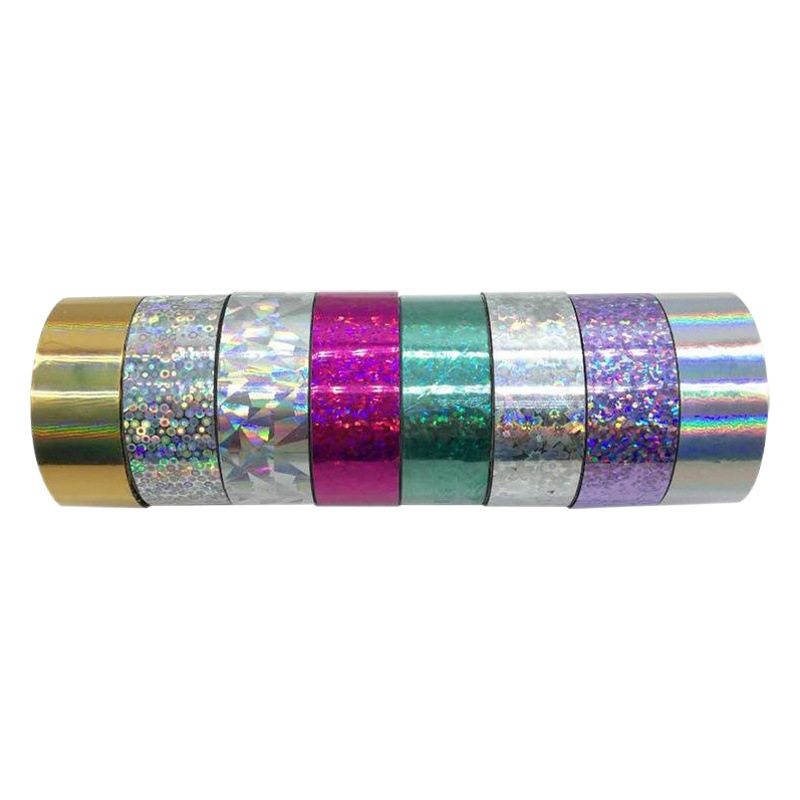 Fashion Reflective Colorful Laser Tape Stationery Books Tables and Chairs Corners Beautify Decoration Handmade Packaging Gift