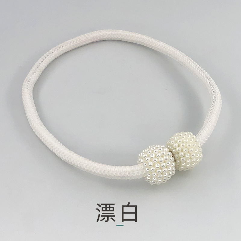 Picture of Cross-border Wholesale Simple High-strength Magnetic Pearl Magnetic Buckle Fabric Storage Lace-up Curtain Magnetic Buckle Curtain Strap