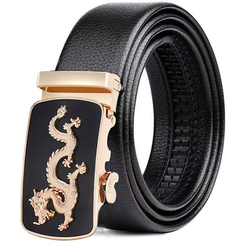 Picture of Men's belt automatic buckle litchi pattern belt business gift online shop clothing accessories gift pants belt factory wholesale