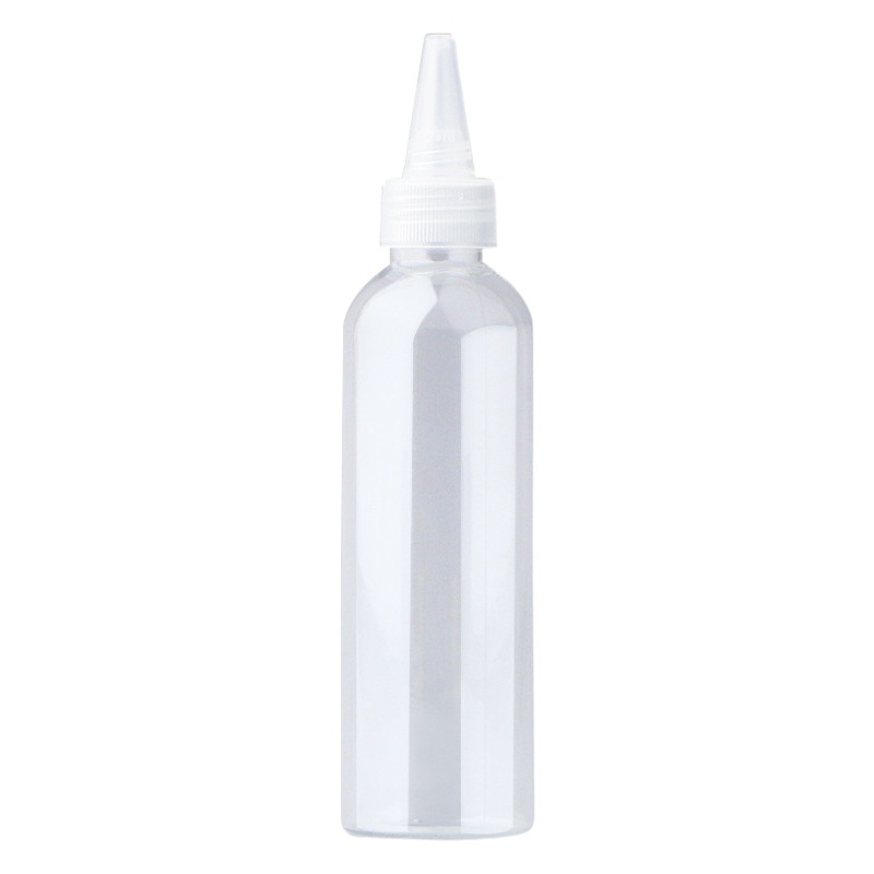 Direct sales squeeze bottle 50 100ml transparent bottle PET pointed bottle pigment sub-bottle plastic bottle color mixing bottle