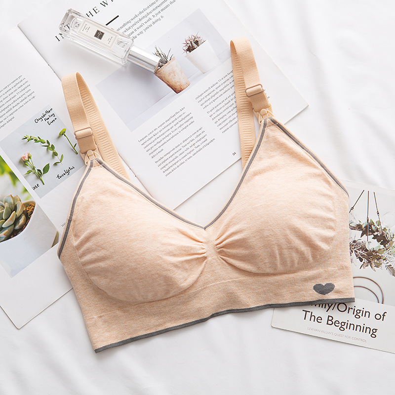 Picture of Modal Seamless Nursing Bra New Black Breathable Maternity Bra Elastic Large Sleep Bra Foreign Trade Cross-Border