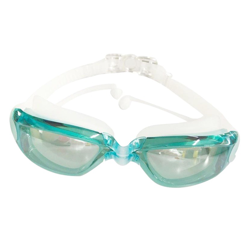 Tuojian factory G7200M electroplated magic color flat light comfortable swimming goggles large frame diving anti-fog swimming glasses