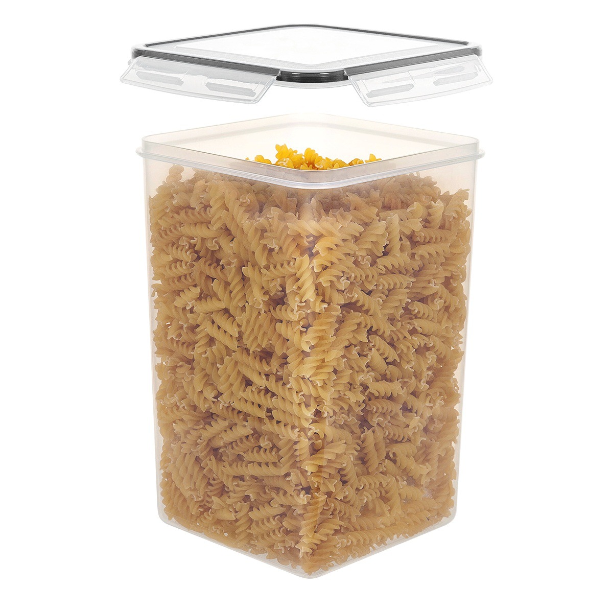 Cross-Border Supply of Kitchen Storage Grain Storage Jars 6.5L Large Capacity Pp Transparent Insect-Proof and Moisture-Proof Sealed Rice Storage Bucket