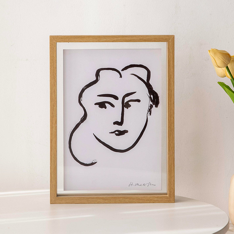 Picture of Double-sided transparent photo frame glass a4 picture frame mounting frame 7-inch specimen acrylic photo frame decoration 6-inch frame