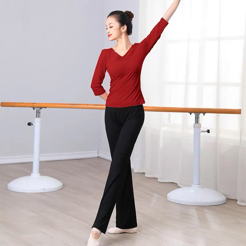 Picture of Yoga Clothing Women's New suit Women's Autumn and Winter Professional Body Training Clothing V-neck Modal Dance Women's Suit plus size