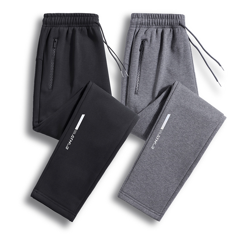 Pure Cotton Sports Pants Men's Spring and Autumn Thin Casual Pants Nail-off Sweatpants Autumn Loose Large Size Trendy Ankle Pants