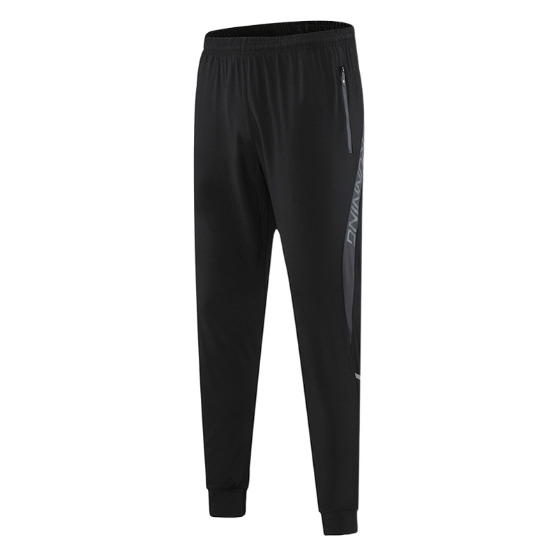 2021 New Sports Quick-Drying Pants Men's Spring and Summer Ice Silk Quick-Drying Casual Pants Bundled Foot Stretch Large Size Fitness Pants