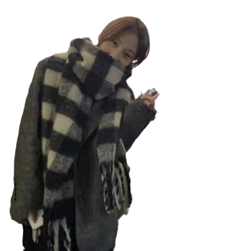 Picture of Cross-border solid color new imitation cashmere scarf women's autumn and winter thickened warm shawl solid color student scarf men's wholesale