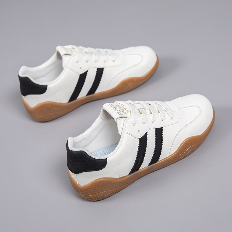 2025 Spring New Lightweight All-match German Training Shoes Fashionable Soft Sole Women's White Shoes Casual Non-slip Sports Shoes