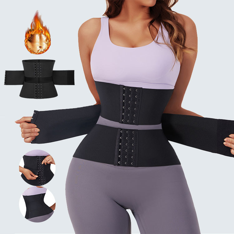 Latex Buttoned Girdle Three-Stage Waist Trainer Latex Waist Trainer Sports Abdominal Belt
