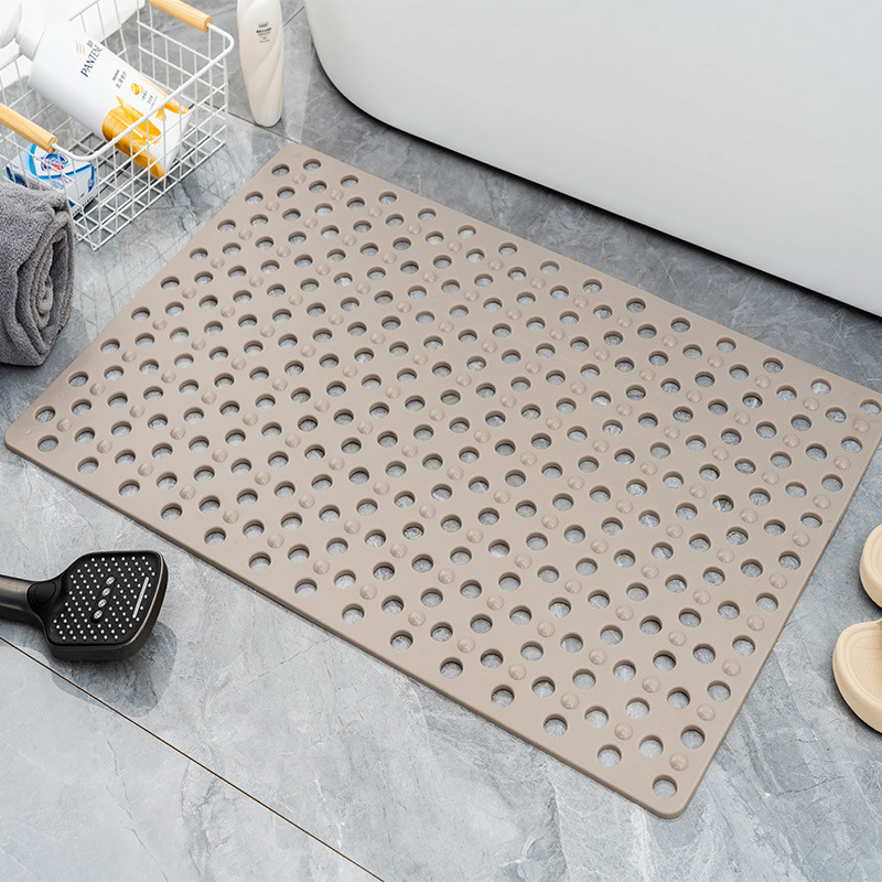 Picture of Square Anti-slip Mat Bathroom Mat Bath Anti-fall Environmental Protection Household Shower Room Suction Cup Floor Mat Bathroom Massage Foot Mat