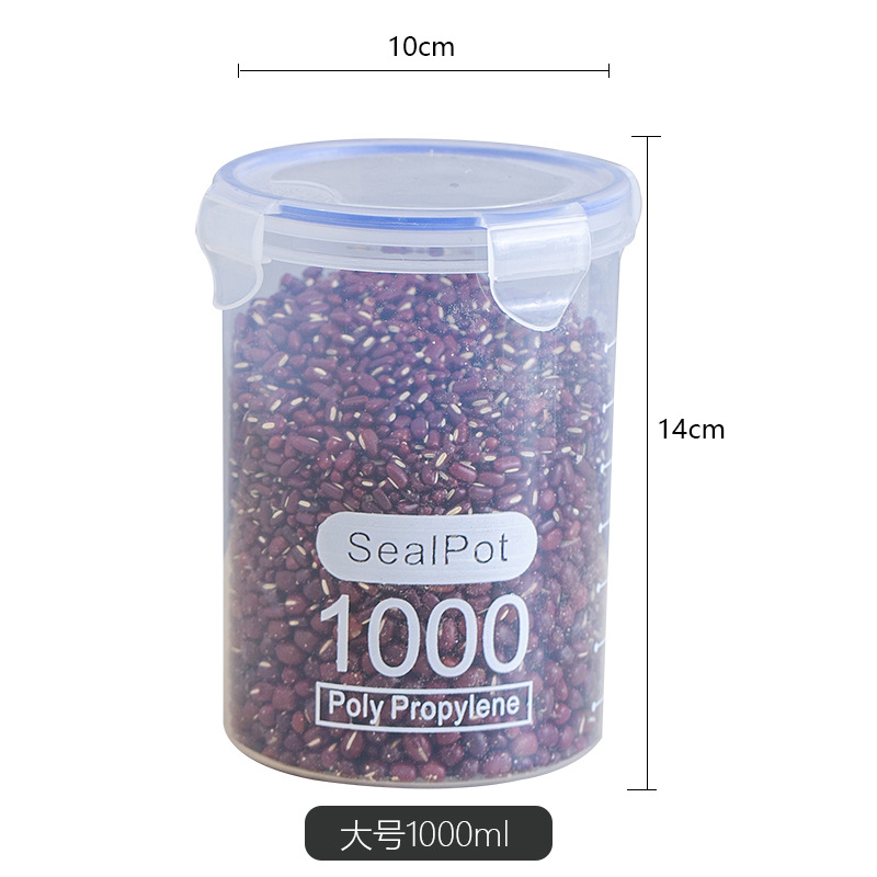 Picture of Large Sealed Transparent Plastic Sealed Jar Milk Powder Jar Food Jar Kitchen Grain Storage Box Storage Jar
