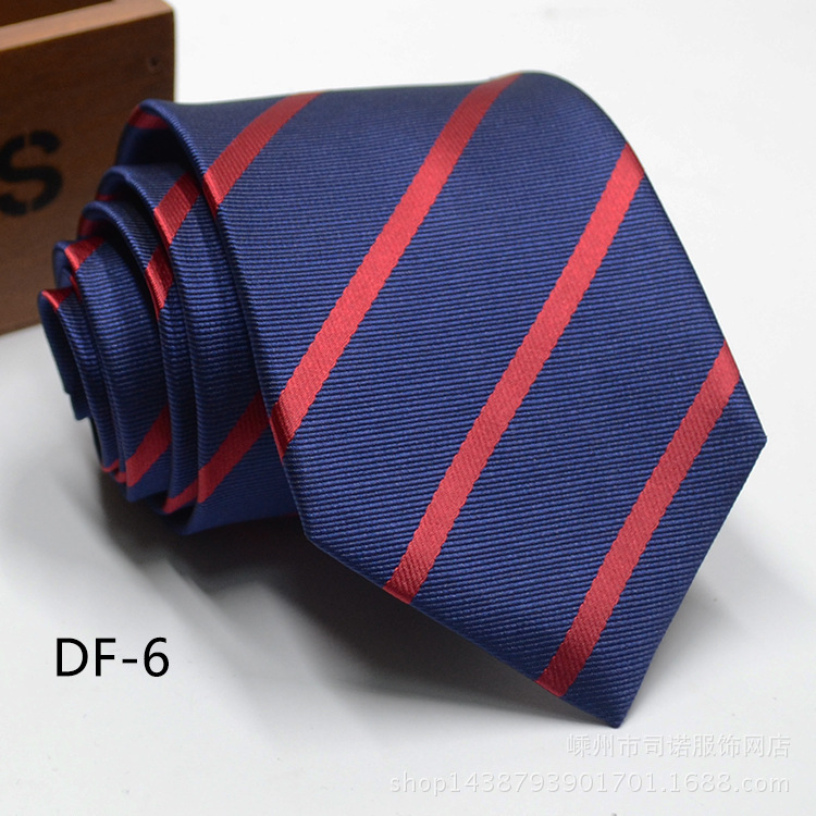 Picture of Tie business formal men's tie polyester yarn Arrow 8cm business tie