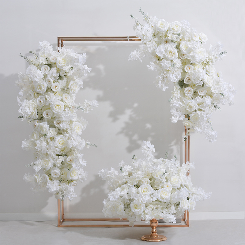 New simulation cherry blossom row flower ball mall exhibition hall window decorative flowers wedding background stage table layout floral art