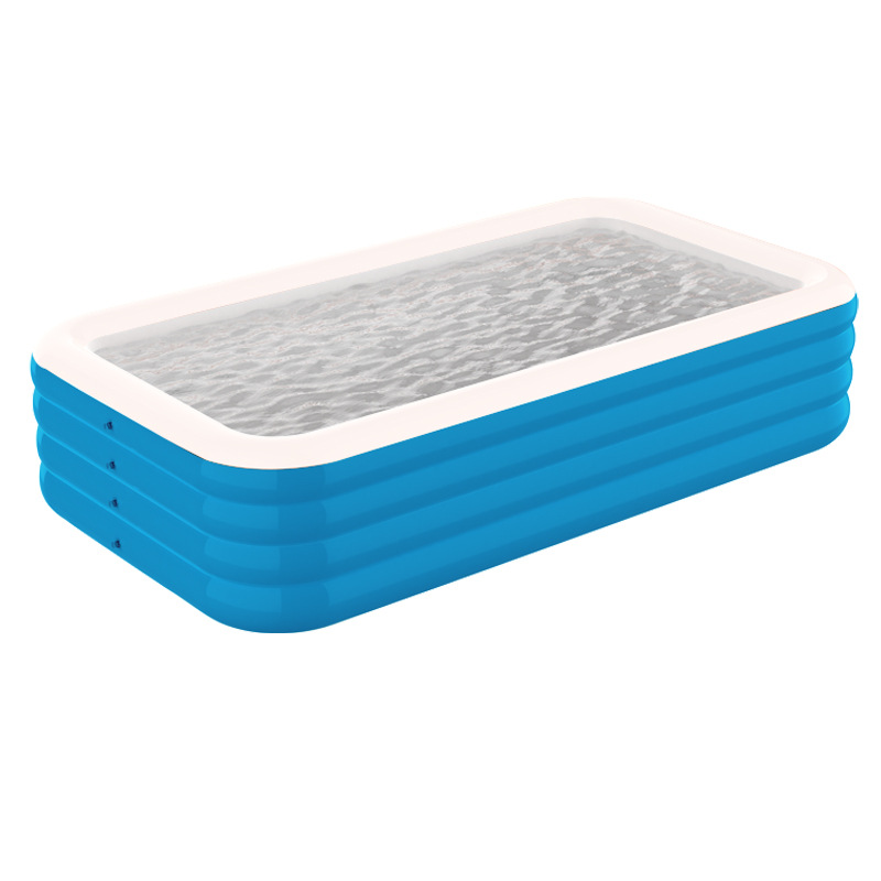 Picture of Inflatable swimming pool factory wholesale new blue and white 3 meters 3 layers adult children's household infant rectangular paddling pool