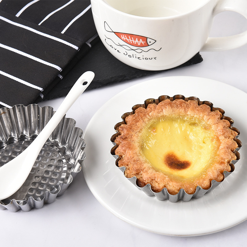 Picture of 430 stainless steel reusable egg cake mold lace egg cake mold chrysanthemum cake mold DIY baking tool
