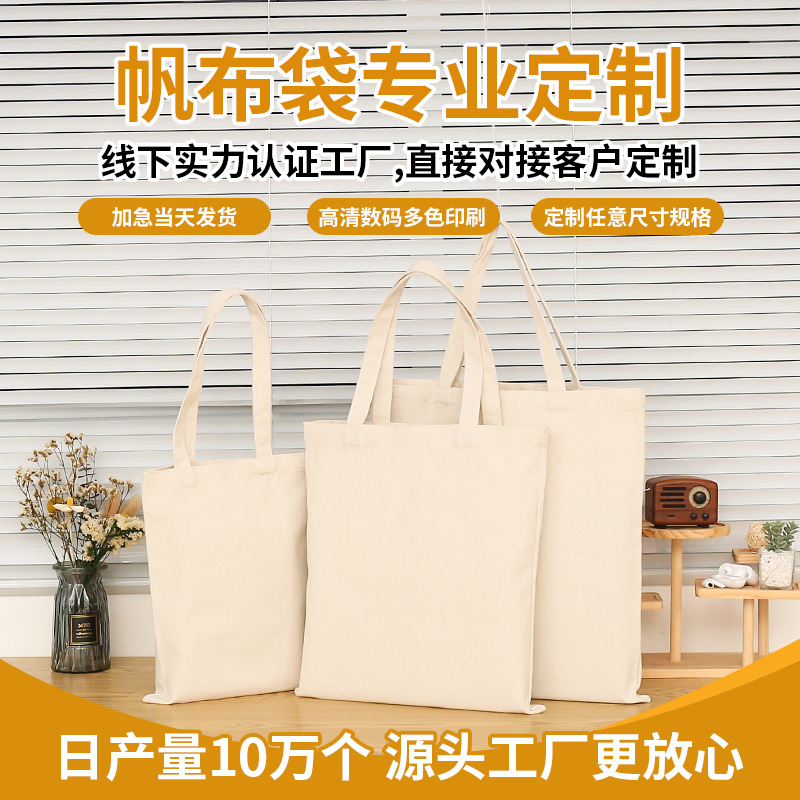 Manufacturer Wholesale Blank Spot DIY Hand-Painted Graffiti Canvas Bag White Cotton Satchel Custom Logo Canvas Bag