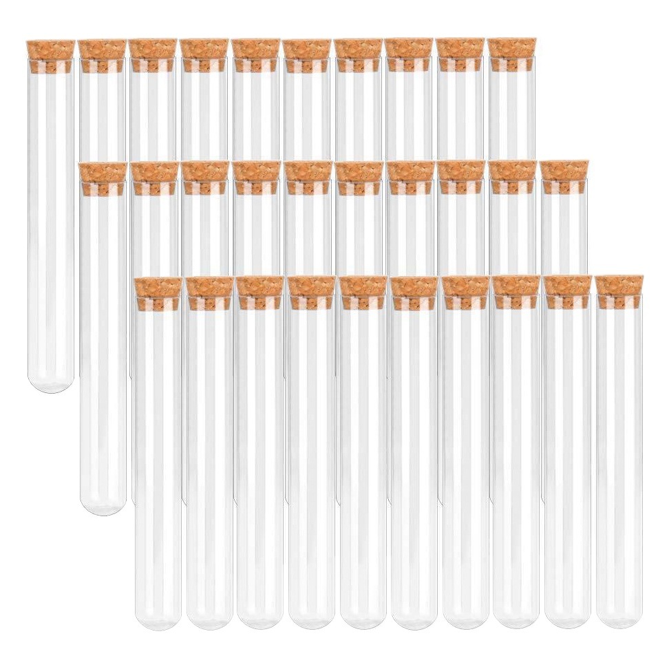 New combination set hard PS plastic test tube children's puzzle test tube 20*150mm with Cork with funnel