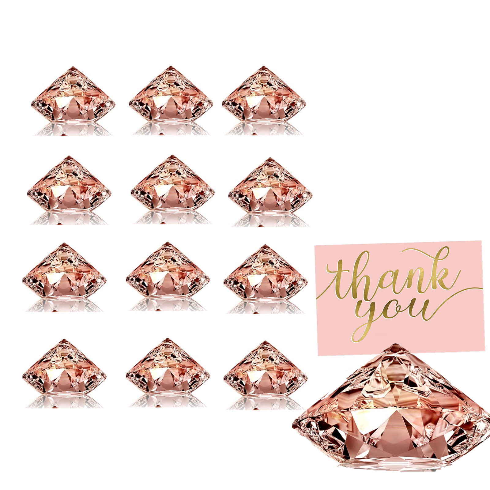 Imitation Crystal Diamond Shape Wedding Decoration Seating Holder Party Wedding Table Decoration Position Card Rack