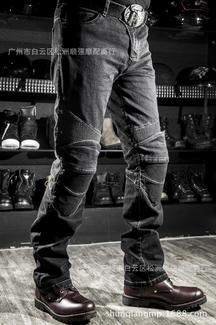 Picture of Off-Road Motorcycle Rider Pants, Racing Pants, Downhill Pants, Anti-Fall Pants, Motorcycle Pants, Old Jeans