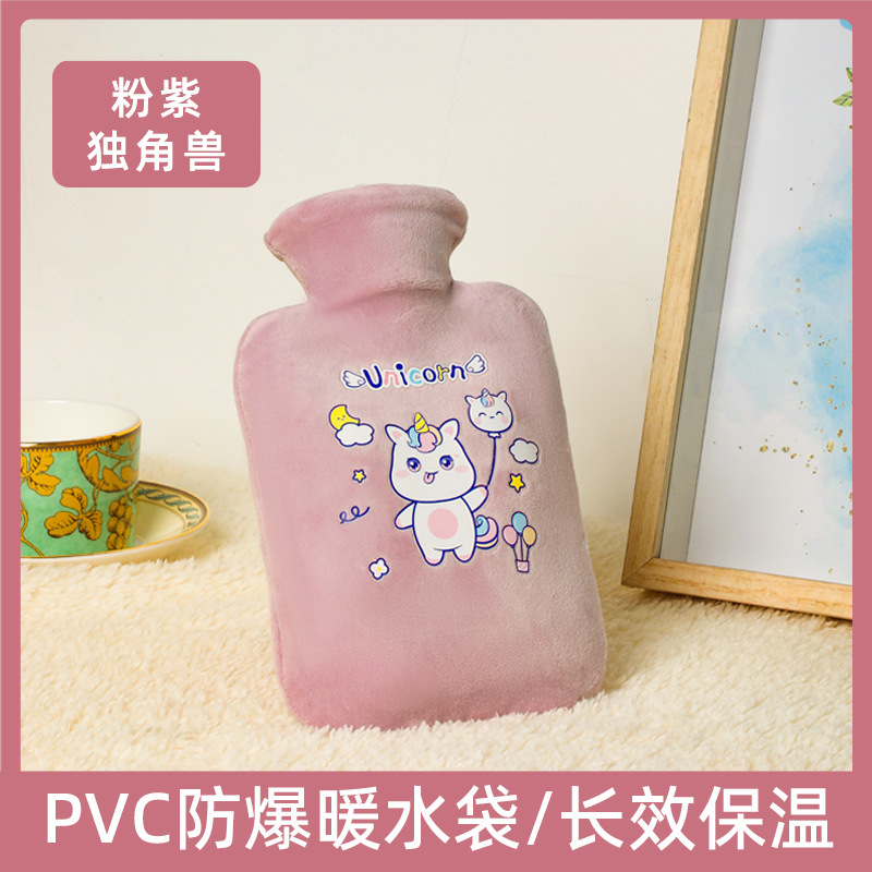 Picture of Winter new water injection hot water bag thickened hot compress cartoon hand warmer plush set cute explosion-proof warm water bag wholesale