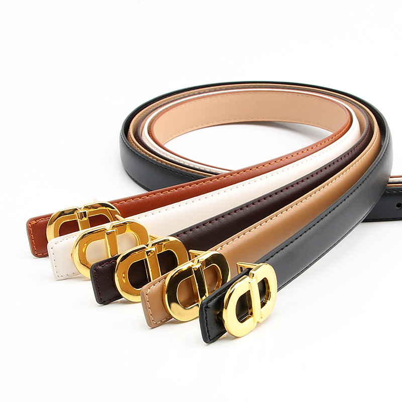 Picture of New Women's Alloy Buckle Belt All-match Simple Fashion Trend Matching dress Dress Pants Women's Belt