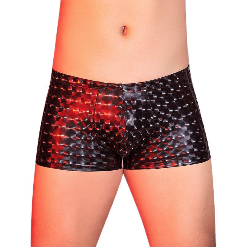 New PU imitation leather snake print leopard three-dimensional sexy and comfortable charm SM sexy men's boxer underwear RS3060