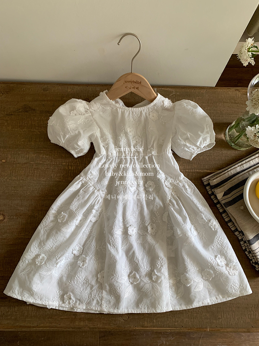 Picture of jennybebe Instagram Style Parin-Child Dress dress Baby Western Style Embroidered Jacquard Climbing Dress Baby Girl Princess Dress