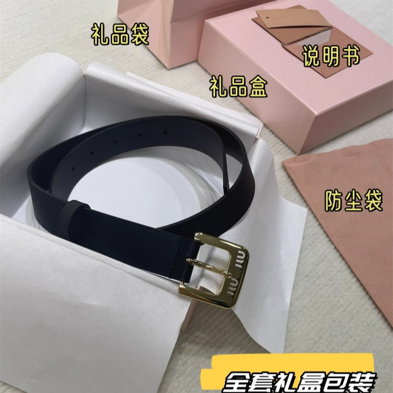 Women's Genuine Leather Simple All-match Black Belt with Jeans Decorative Trouser Belt Hollow-out Buckle Cowhide Belt